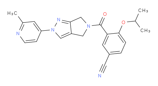 3-[[2,6-Dihydro-2-(2-methyl-4-pyridinyl)pyrrolo[3,4-c]pyrazol-5(4H)-yl]carbonyl]-4-(1-methylethoxy)benzonitrile (ACI)