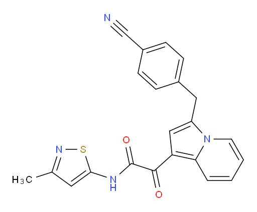 3-[(4-Cyanophenyl)methyl]-N-(3-methyl-5-isothiazolyl)-α-oxo-1-indolizineacetamide (ACI)