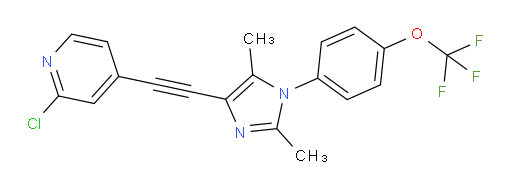 2-Chloro-4-[2-[2,5-dimethyl-1-[4-(trifluoromethoxy)phenyl]-1H-imidazol-4-yl]ethynyl]pyridine (ACI)