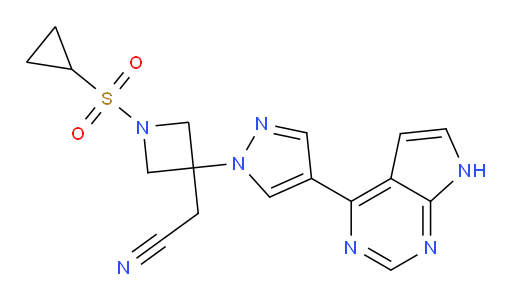 1-(Cyclopropylsulfonyl)-3-[4-(7H-pyrrolo[2,3-d]pyrimidin-4-yl)-1H-pyrazol-1-yl]-3-azetidineacetonitrile (ACI)