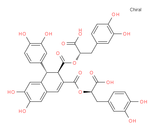 3-[(1R)-1-Carboxy-2-(3,4-dihydroxyphenyl)ethyl] (1S,2R)-1-(3,4-dihydroxyphenyl)-1,2-dihydro-6,7-dihydroxy-2,3-naphthalenedicarboxylate (ACI)