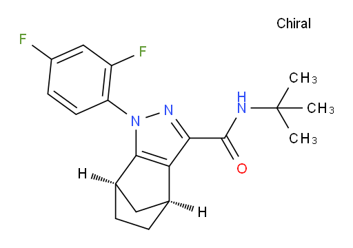 (4S,7R)-1-(2,4-Difluorophenyl)-N-(1,1-dimethylethyl)-4,5,6,7-tetrahydro-4,7-methano-1H-indazole-3-carboxamide (ACI)