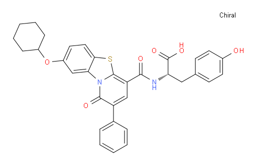 N-[[8-(Cyclohexyloxy)-1-oxo-2-phenyl-1H-pyrido[2,1-b]benzothiazol-4-yl]carbonyl]-L-tyrosine (ACI)