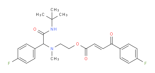 2-[[2-[(1,1-Dimethylethyl)amino]-1-(4-fluorophenyl)-2-oxoethyl]methylamino]ethyl (2E)-4-(4-fluorophenyl)-4-oxo-2-butenoate (ACI)