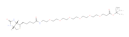 1,1-Dimethylethyl 27-[(3aS,4S,6aR)-hexahydro-2-oxo-1H-thieno[3,4-d]imidazol-4-yl]-23-oxo-4,7,10,13,16,19-hexaoxa-22-azaheptacosanoate (ACI)