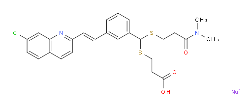 Propanoic acid, 3-[[[3-[2-(7-chloro-2-quinolinyl)ethenyl]phenyl][[3-(dimethylamino)-3-oxopropyl]thio]methyl]thio]-, sodium salt, (E)- (9CI)