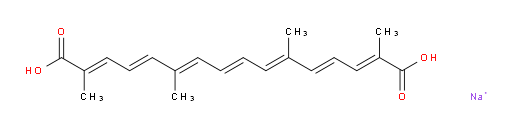 2,4,6,8,10,12,14-Hexadecaheptaenedioic acid, 2,6,11,15-tetramethyl-, sodium salt (1:2), (2E,4E,6E,8E,10E,12E,14E)- (ACI)