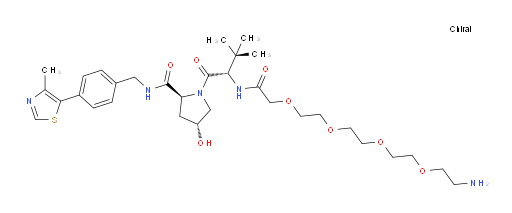 L-Prolinamide, N-(14-amino-1-oxo-3,6,9,12-tetraoxatetradec-1-yl)-3-methyl-L-valyl-4-hydroxy-N-[[4-(4-methyl-5-thiazolyl)phenyl]methyl]-, (4R)- (ACI)