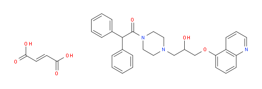 Ethanone, 1-[4-[2-hydroxy-3-(5-quinolinyloxy)propyl]-1-piperazinyl]-2,2-diphenyl-, (2E)-2-butenedioate (1:1) (ACI)