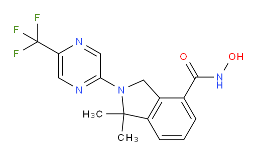 2,3-Dihydro-N-hydroxy-1,1-dimethyl-2-[5-(trifluoromethyl)-2-pyrazinyl]-1H-isoindole-4-carboxamide